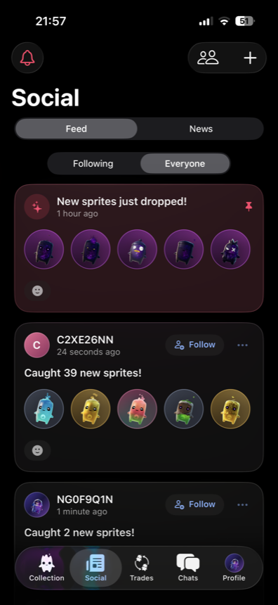 Sprite Catch social feed